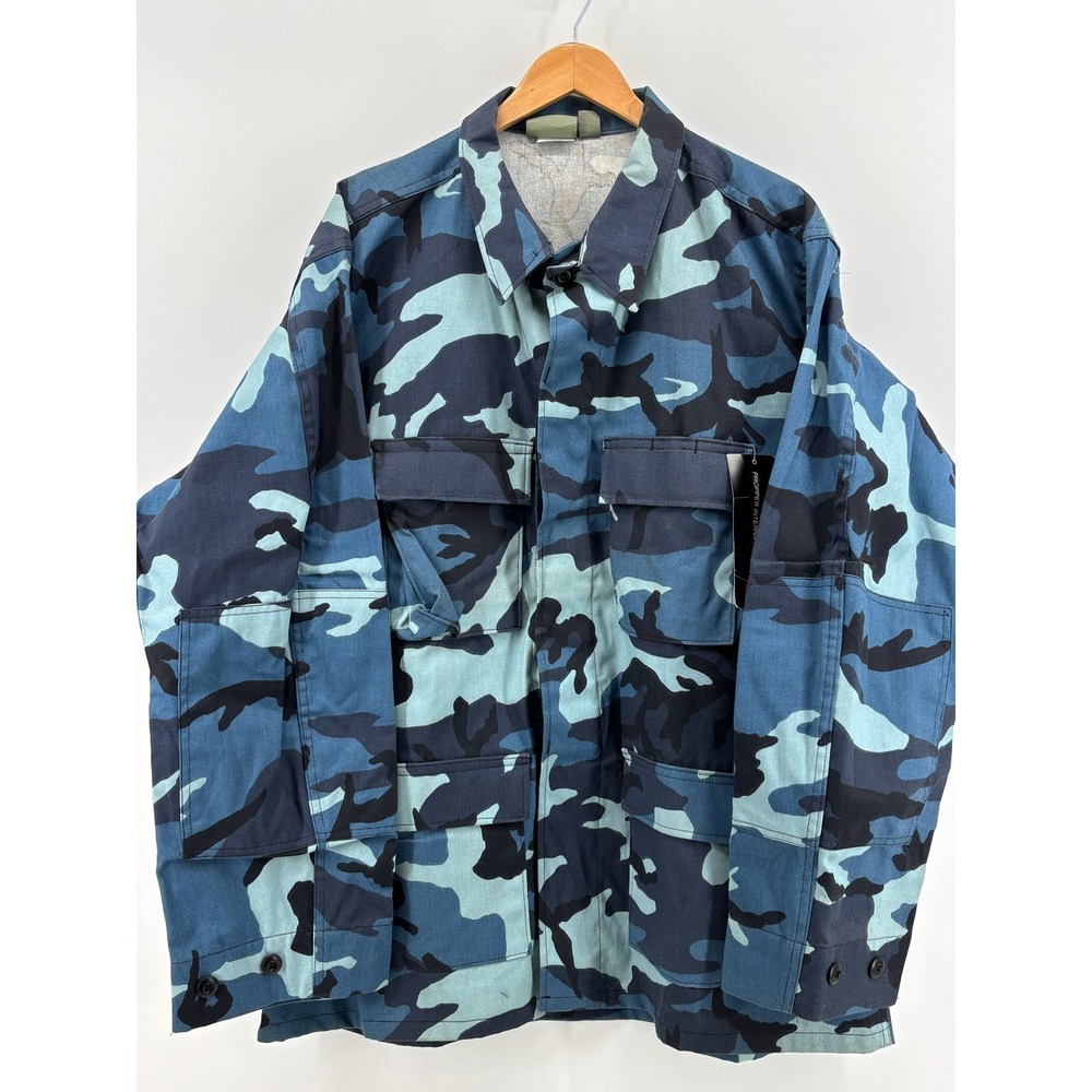 Propper Combat Coat Jacket Mens Blue Camo XL Long NWOT 8415-01-184-3197